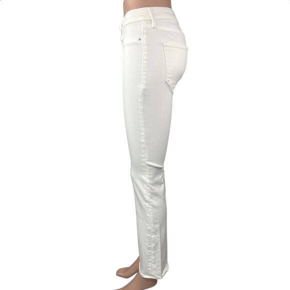 Abercrombie & Fitch Harper White Skinny Bootcut Flared Denim Jeans Pants Size 0 - Picture 2 of 6